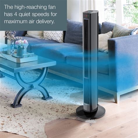 electron tower fan|Lasko 1500W Electric All Season Tower Fan & Space .